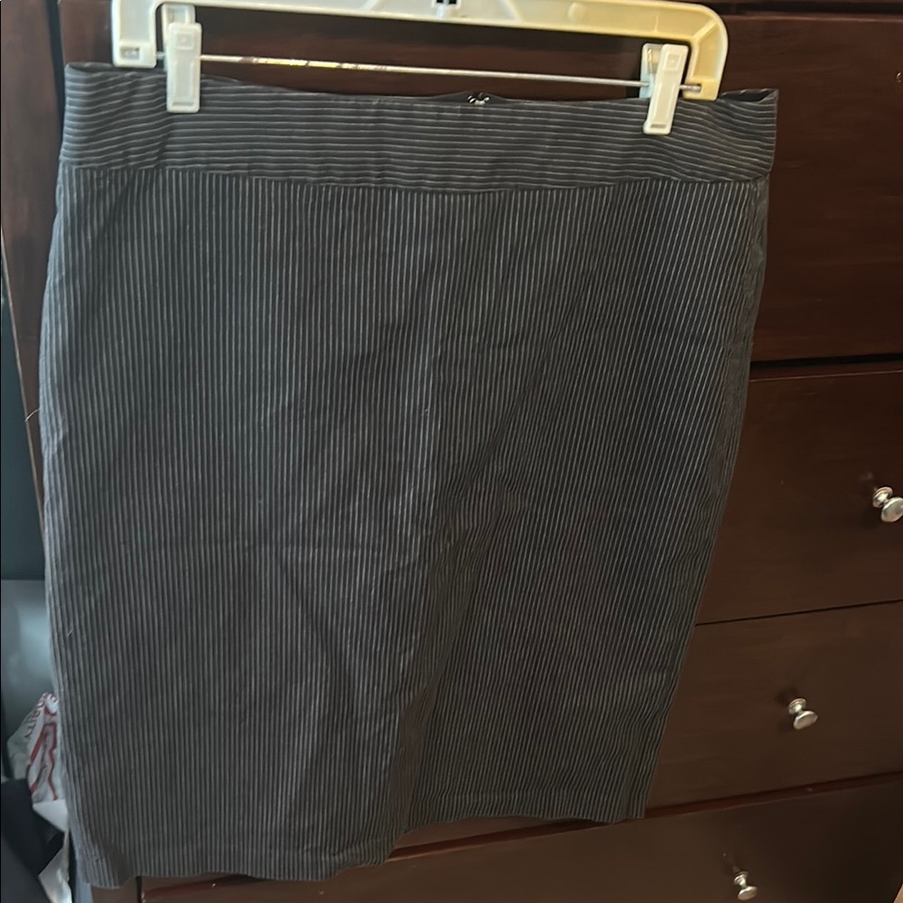 Classic Black Pinstripe Skirt